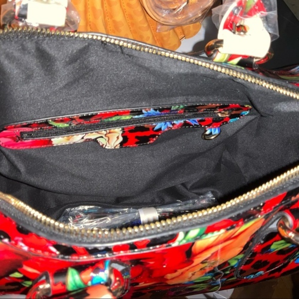 Leopard Print and Floral 2pc Handbag and Wallet Set - Picture 7 of 7